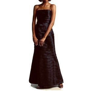 Tadashi Shoji Black Strapless Maxi Dress